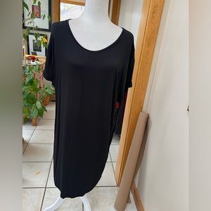 Vince Colorblock Gray & Black Pull On Shift Dress Size Large